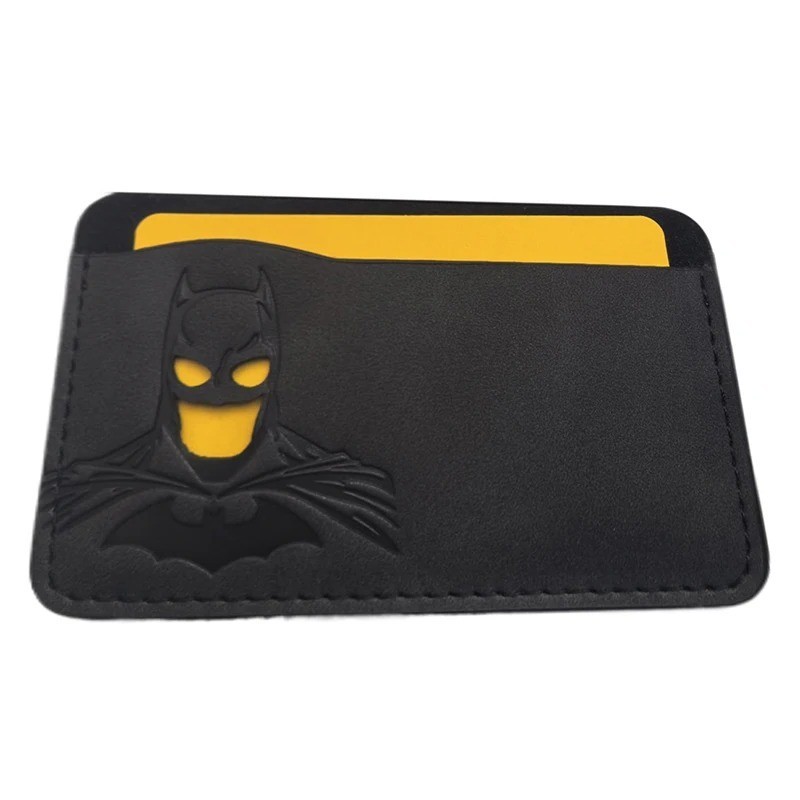 1pcs Leather Bat ID Card Holder Case Wallet Personalized SuperHero Mask Card Hol