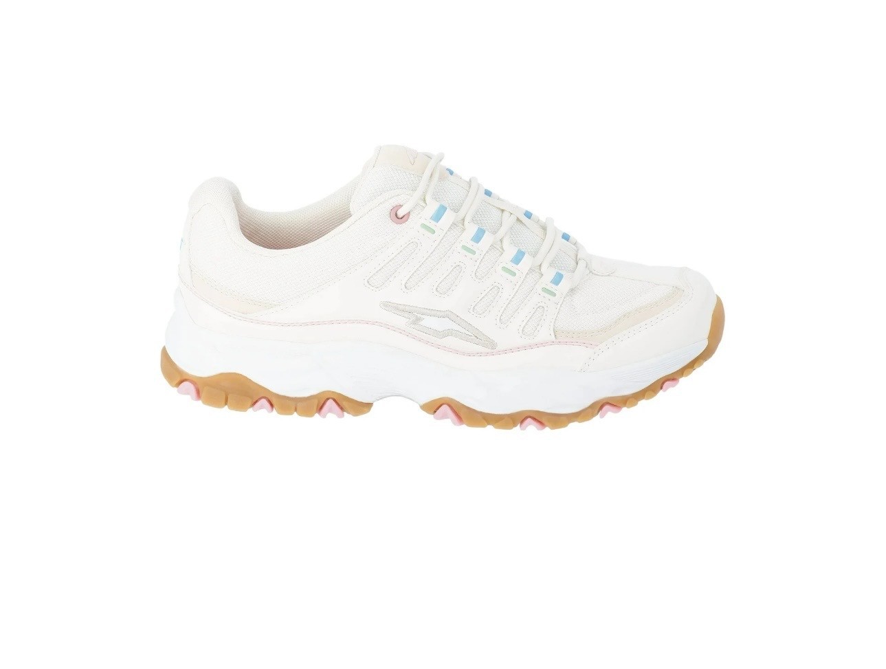 Avia Women’s Elevate Athletic Walking Shoes White/Gum Multi Pastel Memory Foam L