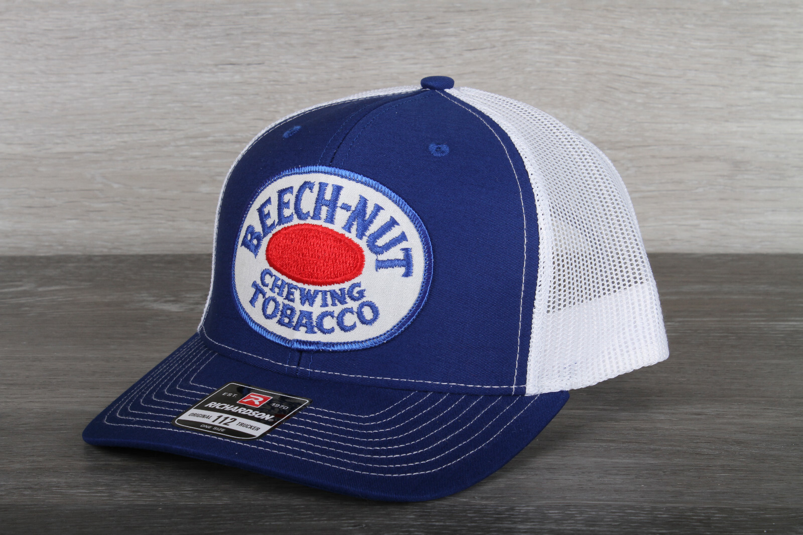 Vintage Beech-Nut Chewing Tobacco Patch on a Richardson 112 Trucker Hat