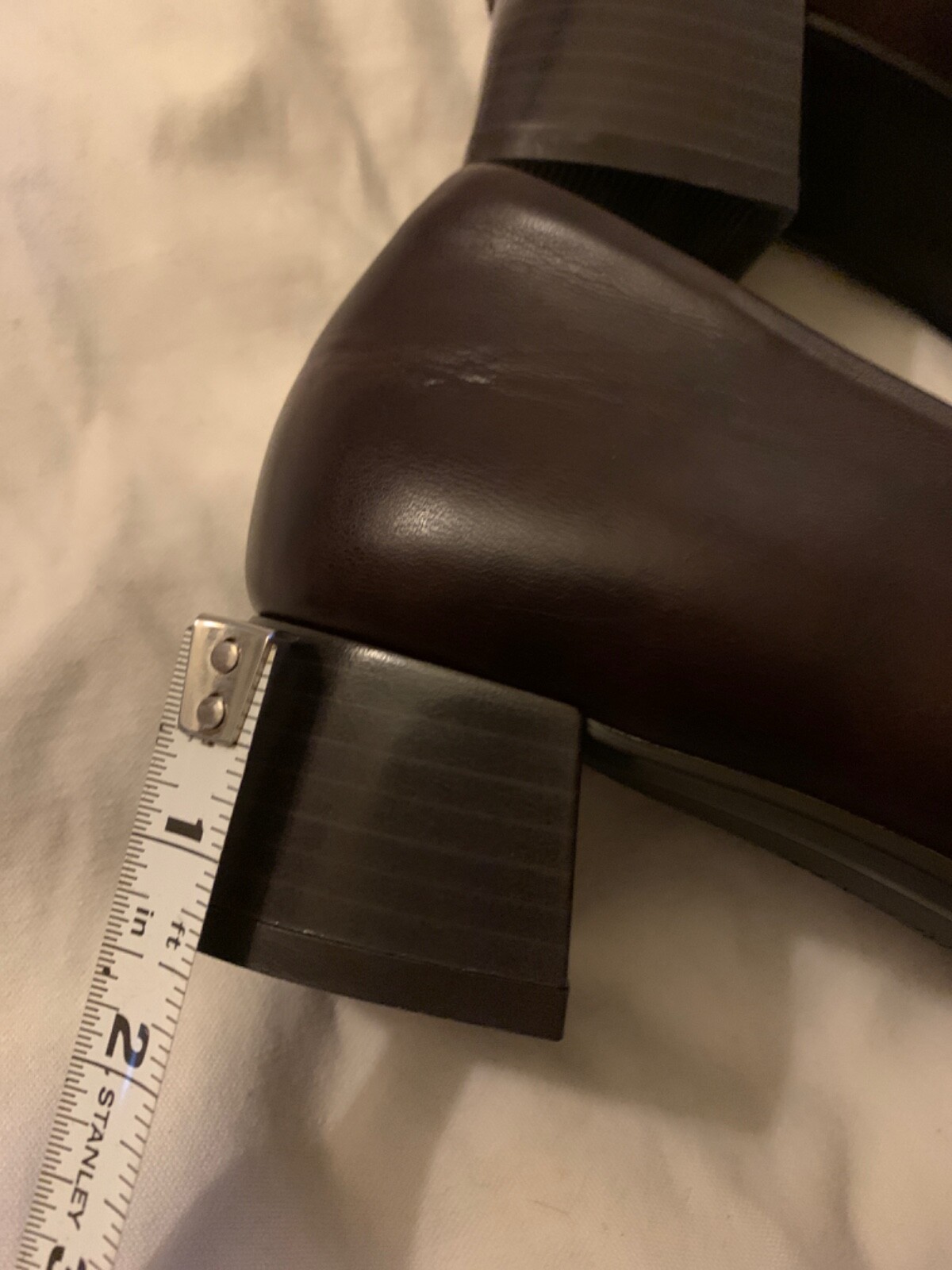 Theresia M. Brown leather block heel slip on uk 6.5. US 9