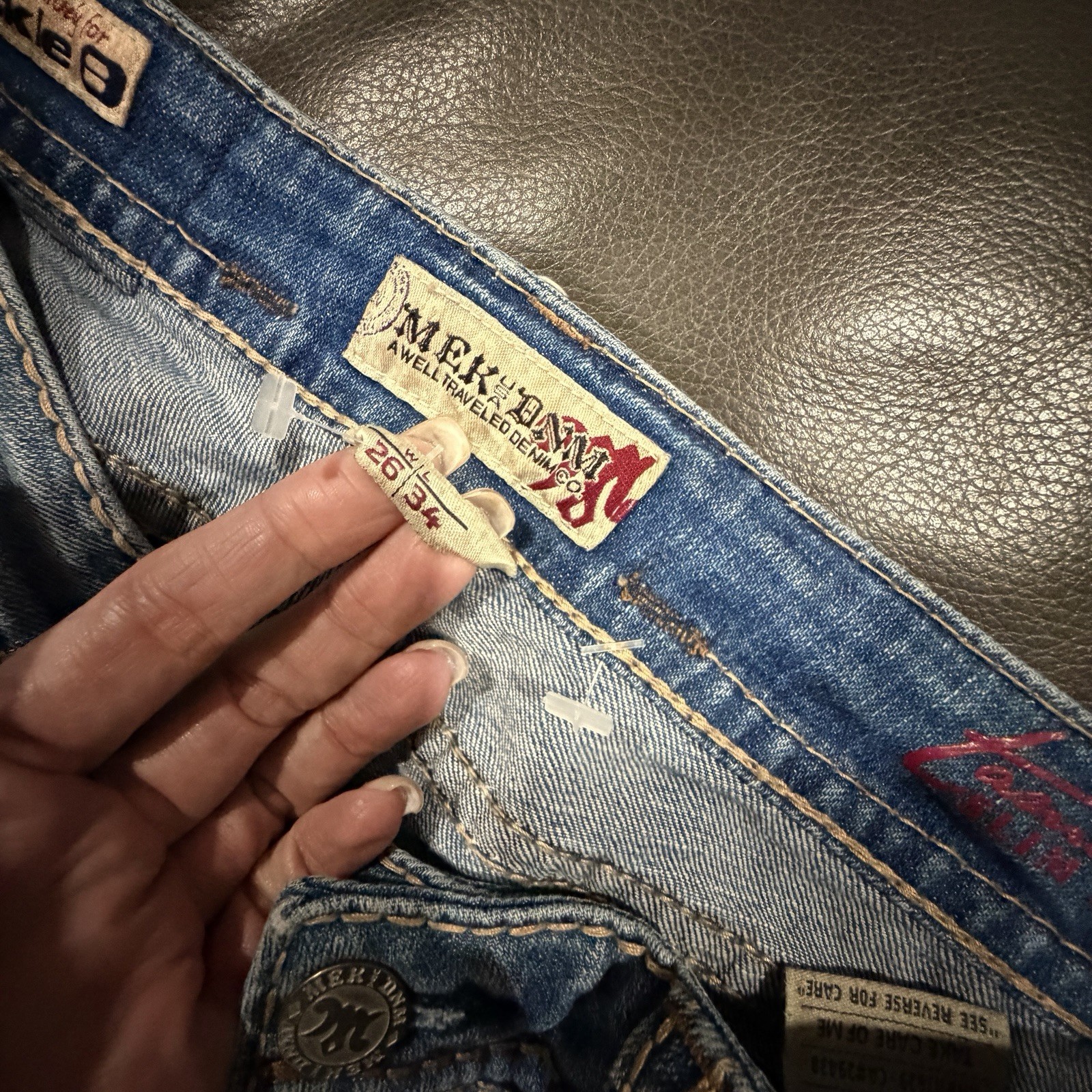 VINTAGE Y2K MEK Denim Tamaran Bootcut Jeans Size 26 x 34 Low Rise 28×34 Flare