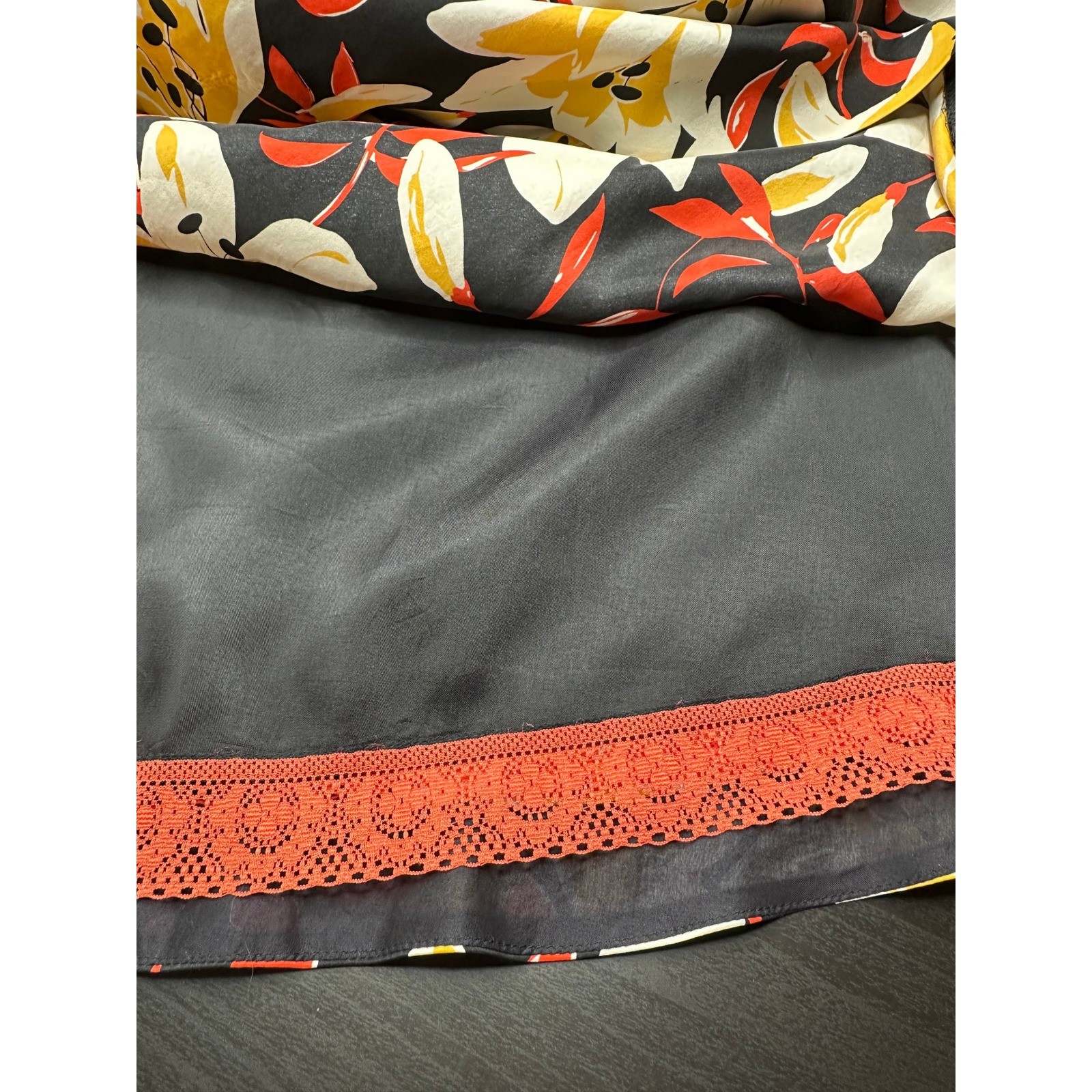 Moulinette Soeurs Go See Halter Dress Womens 6 Black Floral Silk Anthropologie