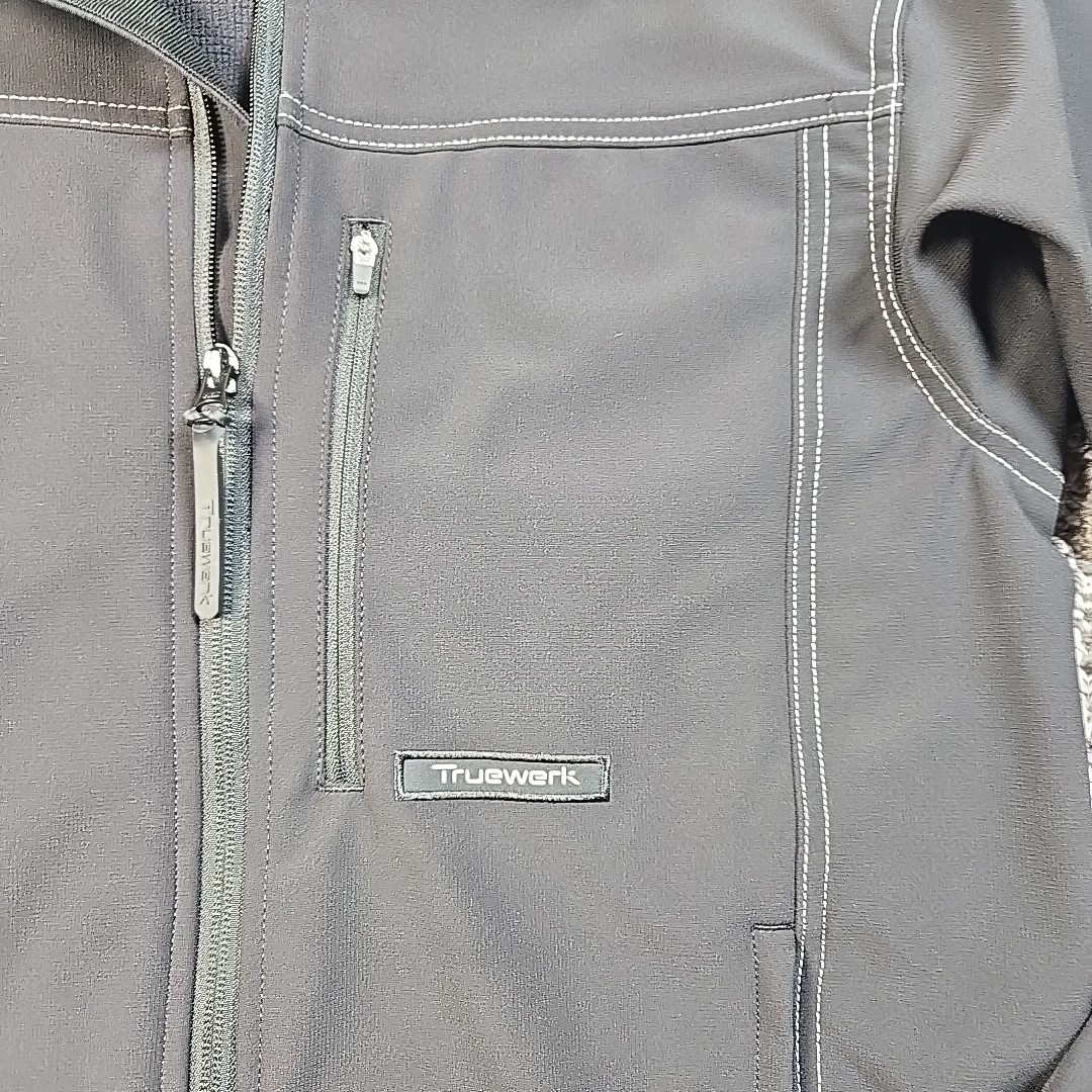 Truewerk Jacket Mens Small Black Water Repellent Softshell Full Zip Work Utility