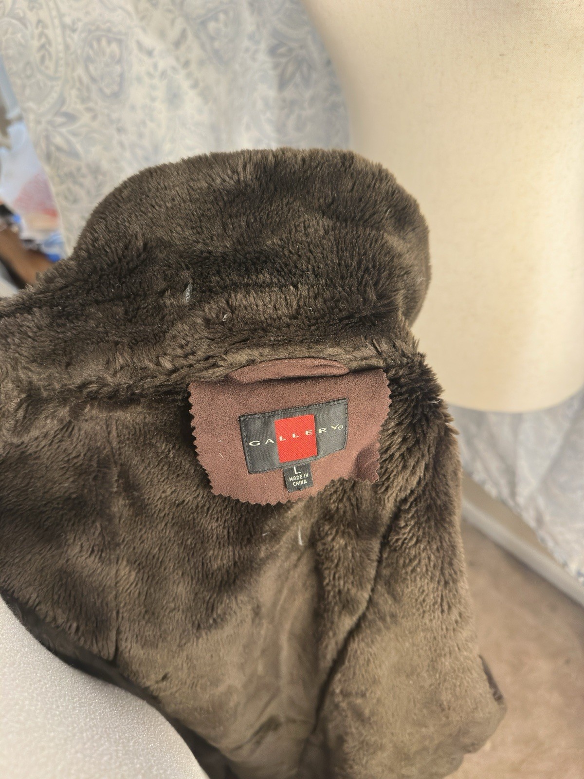 Vintage Chocolate Brown Faux Shearling Suede Maxi 70’s Style Coat Size XL