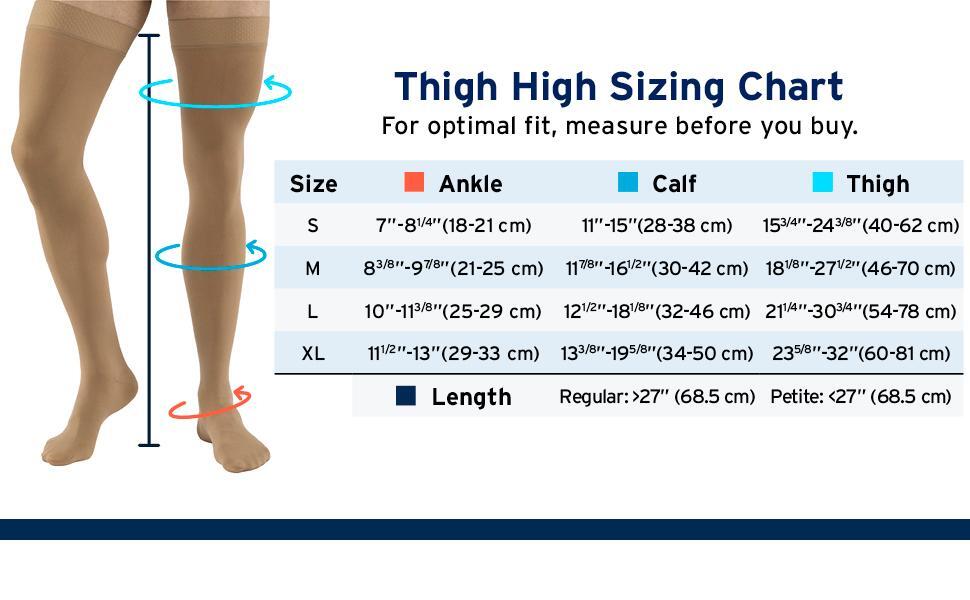 Jobst Opaque CT TB 15-20 Compression REGULAR Thigh High Stockings Size Color