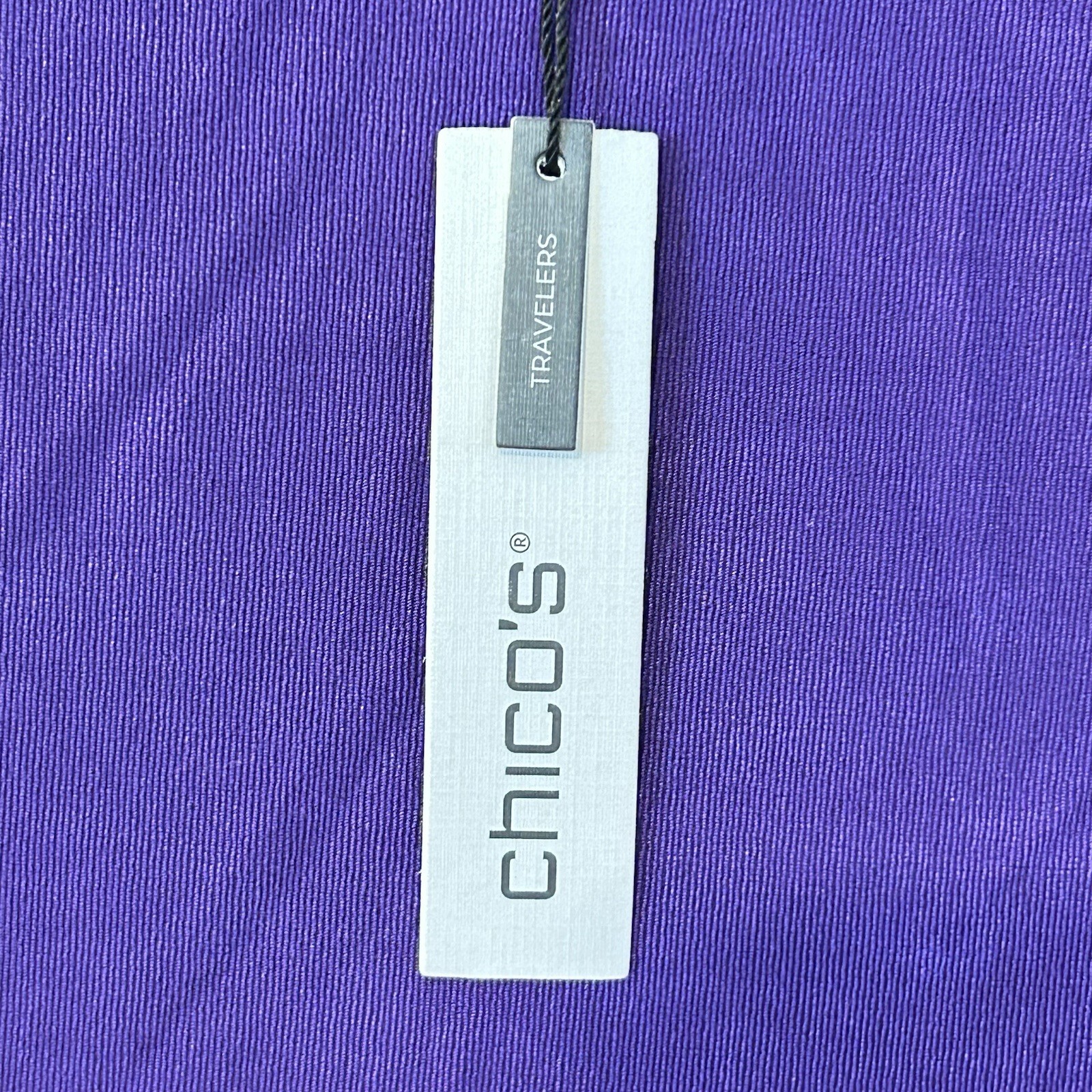 Chico’s TRAVELERS SIDE SLIT TANK Size 3 XL 16 18 Purple Midnight Orchid NWT $50