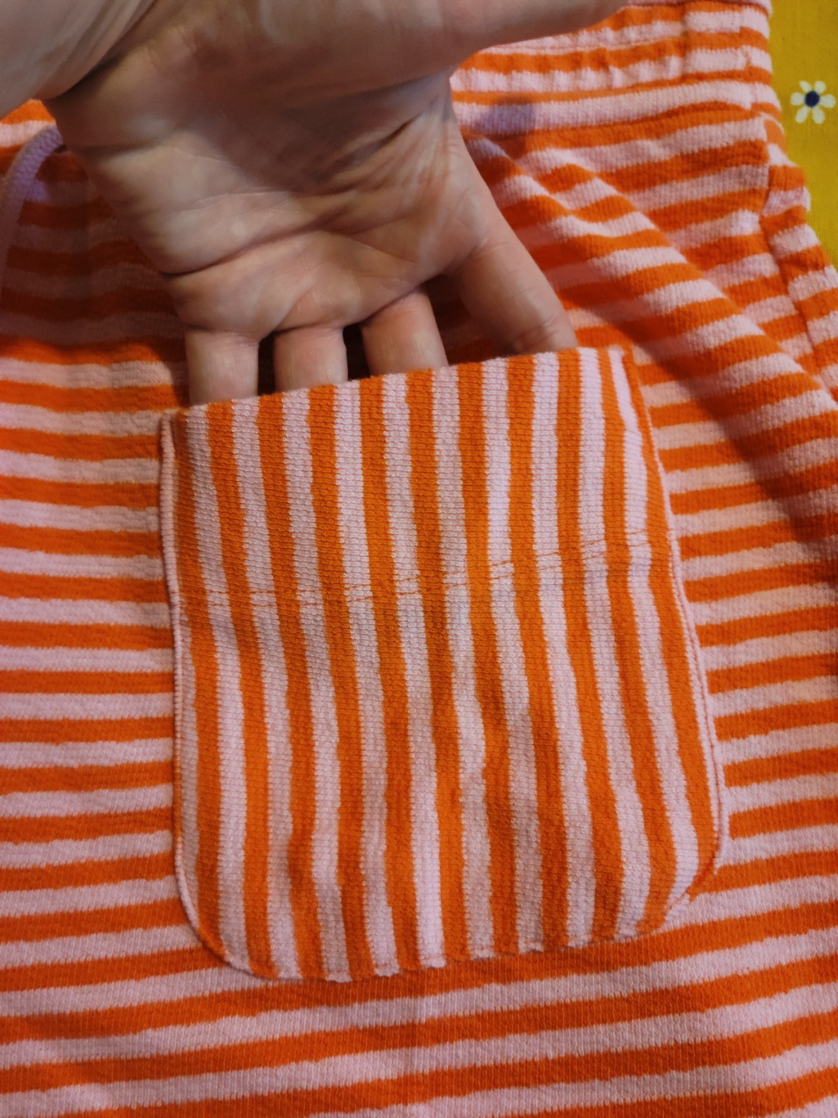 Women’s Free Assembly Orange Pink Striped Sleeveless Cotton Terry Cloth Romper M