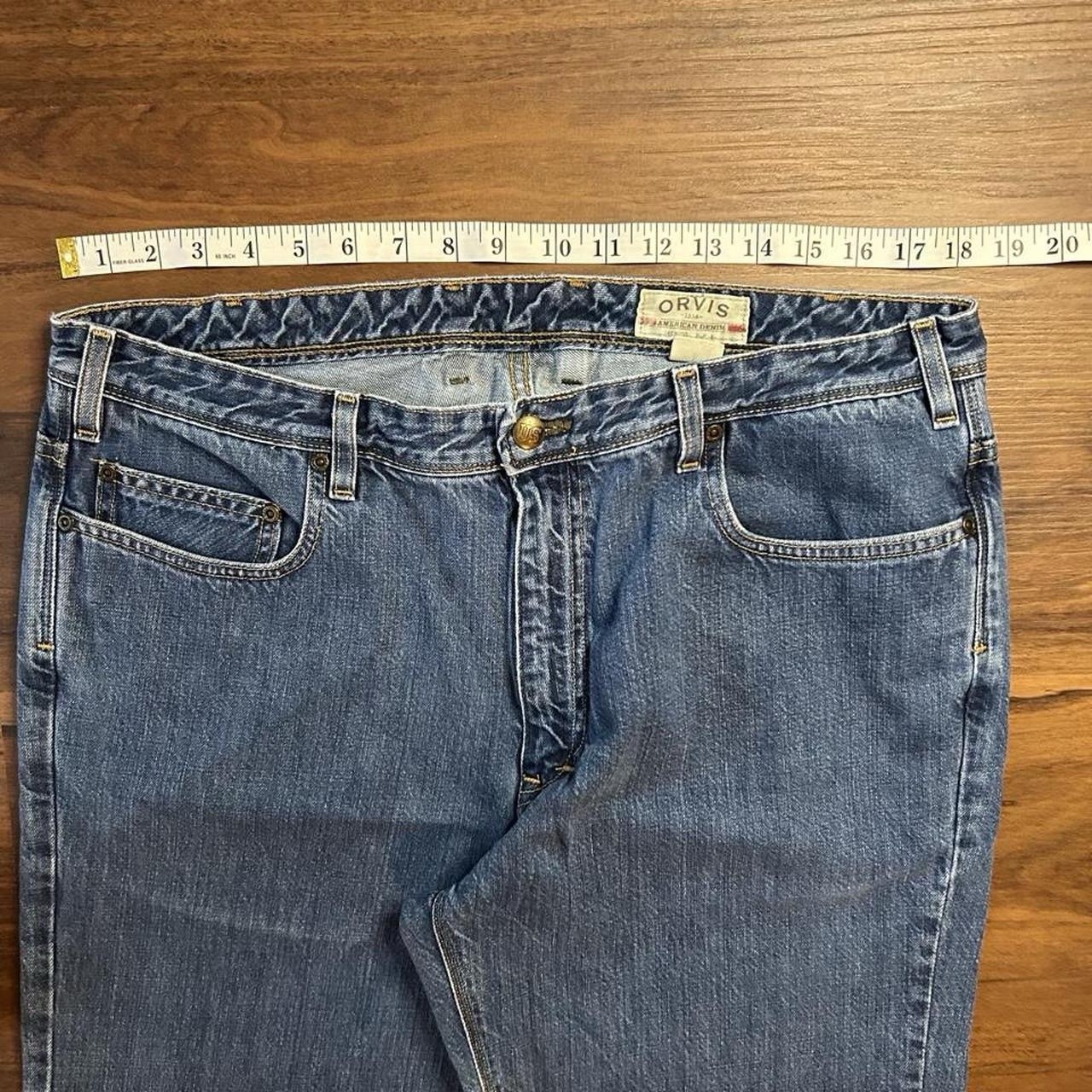 Vintage made in USA Orvis Men’s Blue Straight Regular Fit Mid Rise Denim Jeans