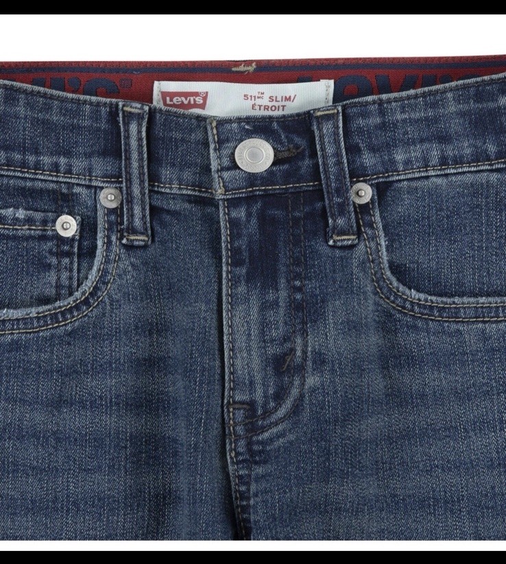 Levi’s Boy’s 511 Modern Slim Flex Stretch 5 Pocket Jeans Size 8 Del Ray New Levi
