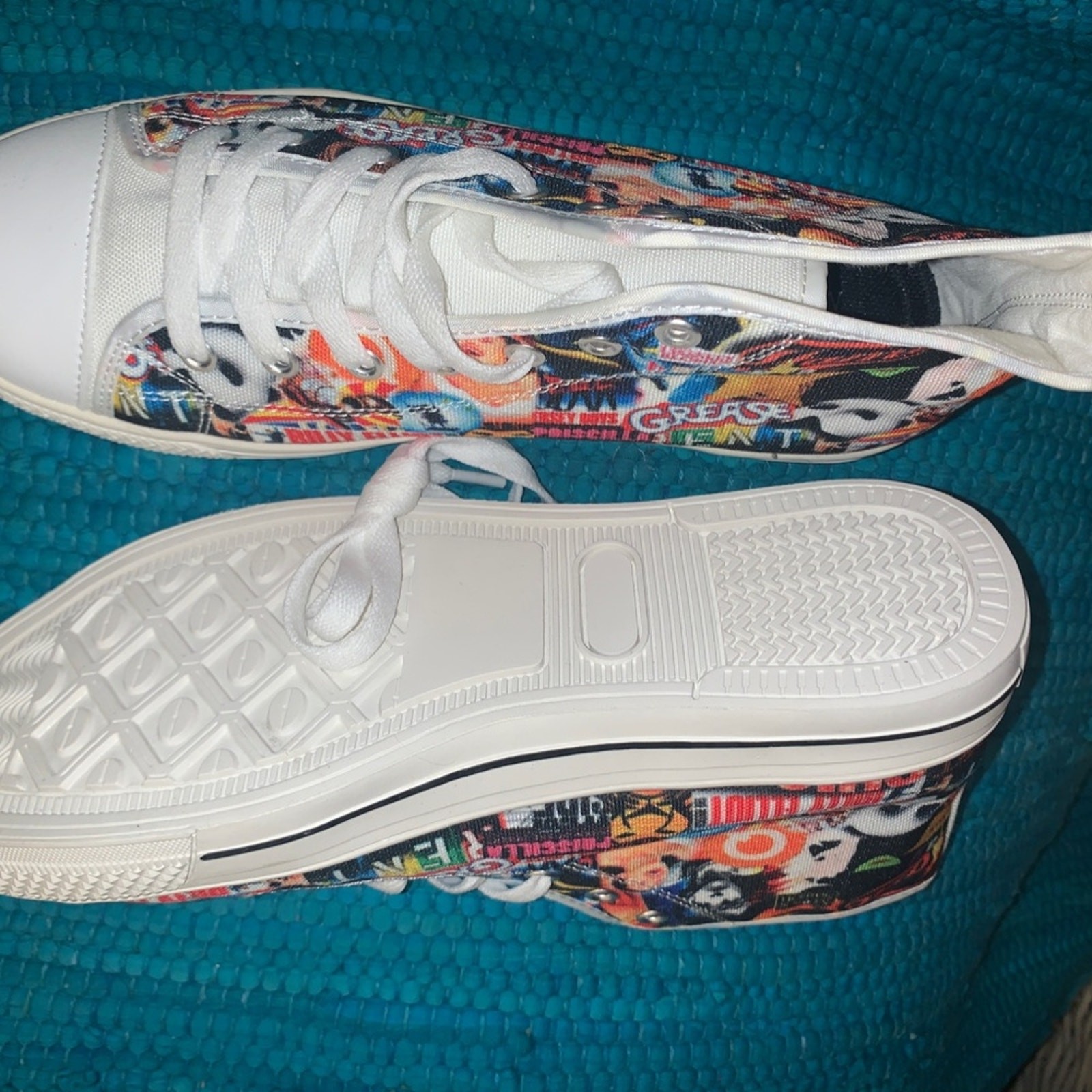 NEW THEATER BROADWAY SHOW THEATRE HIGH TOPS POPART SNEAKERS 38