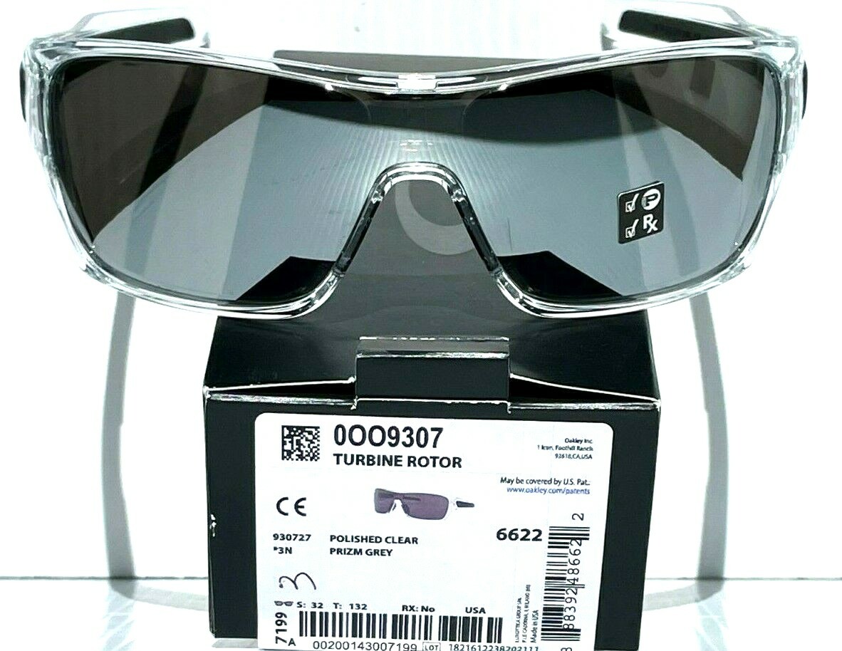 NEW* Oakley TURBINE ROTOR Clear POLARIZED Galaxy CHROME Sunglass 9307