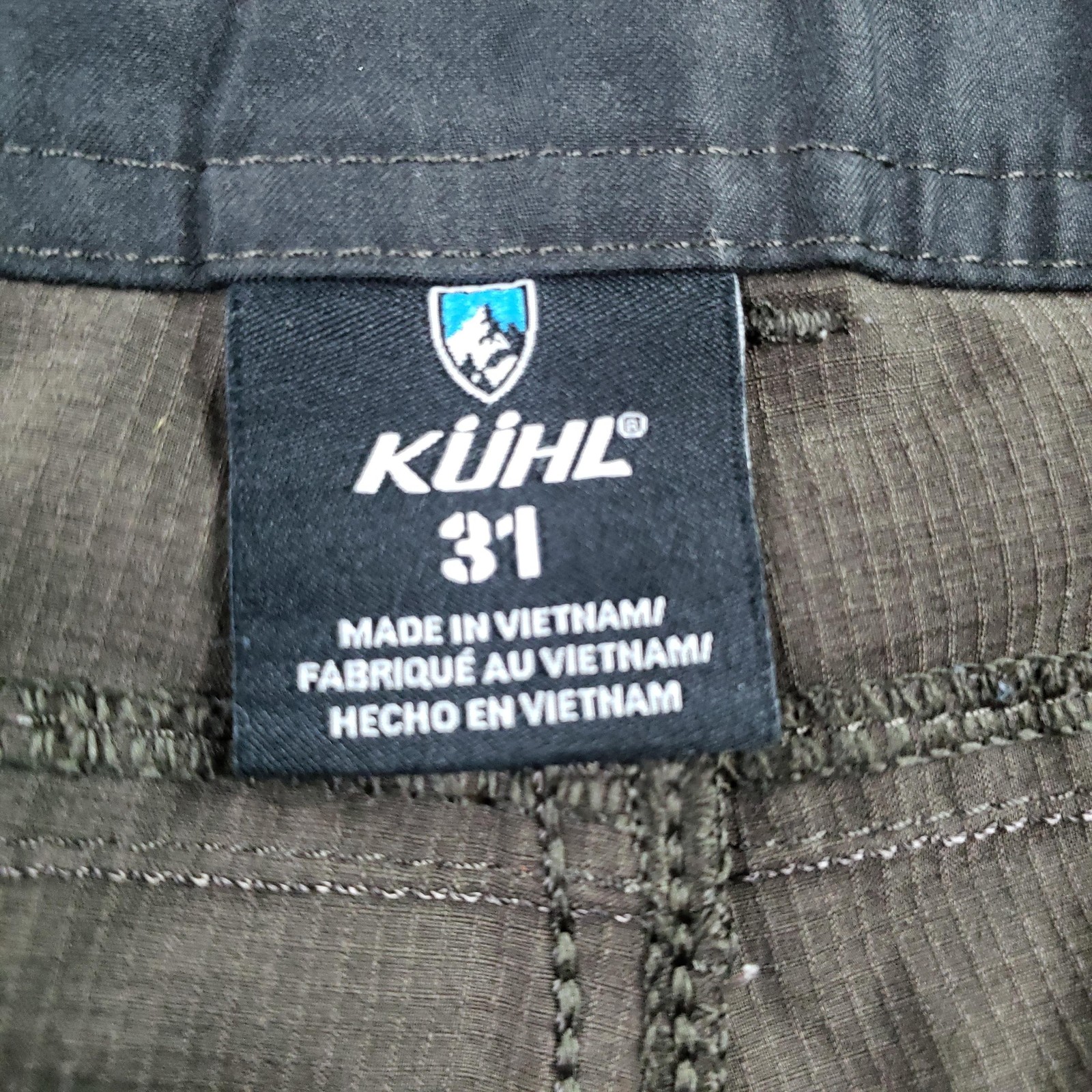 Kuhl Shorts Mens 31 Brown Polyester Pockets 9 In Inseam Hiking Casual Flat Front