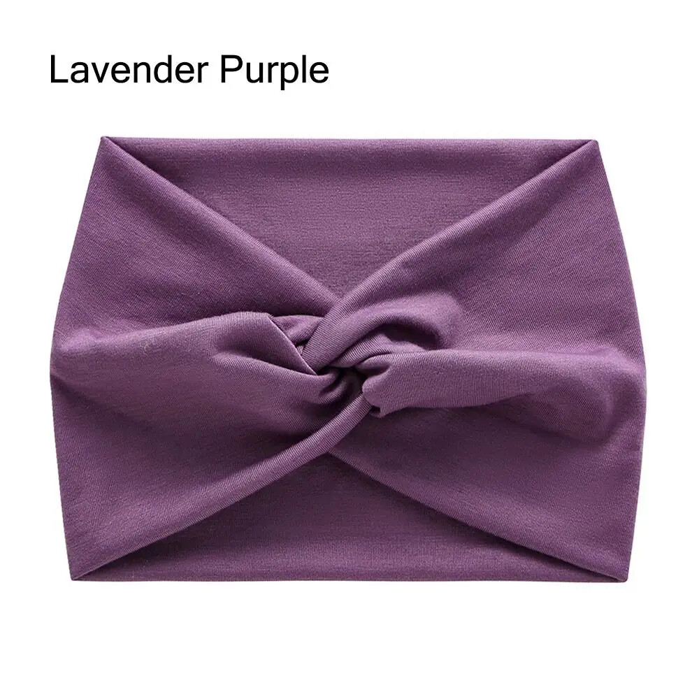 Twisted Hair Wrap Yoga Headband Stretchable Turban Hairband Fashion Solid Color