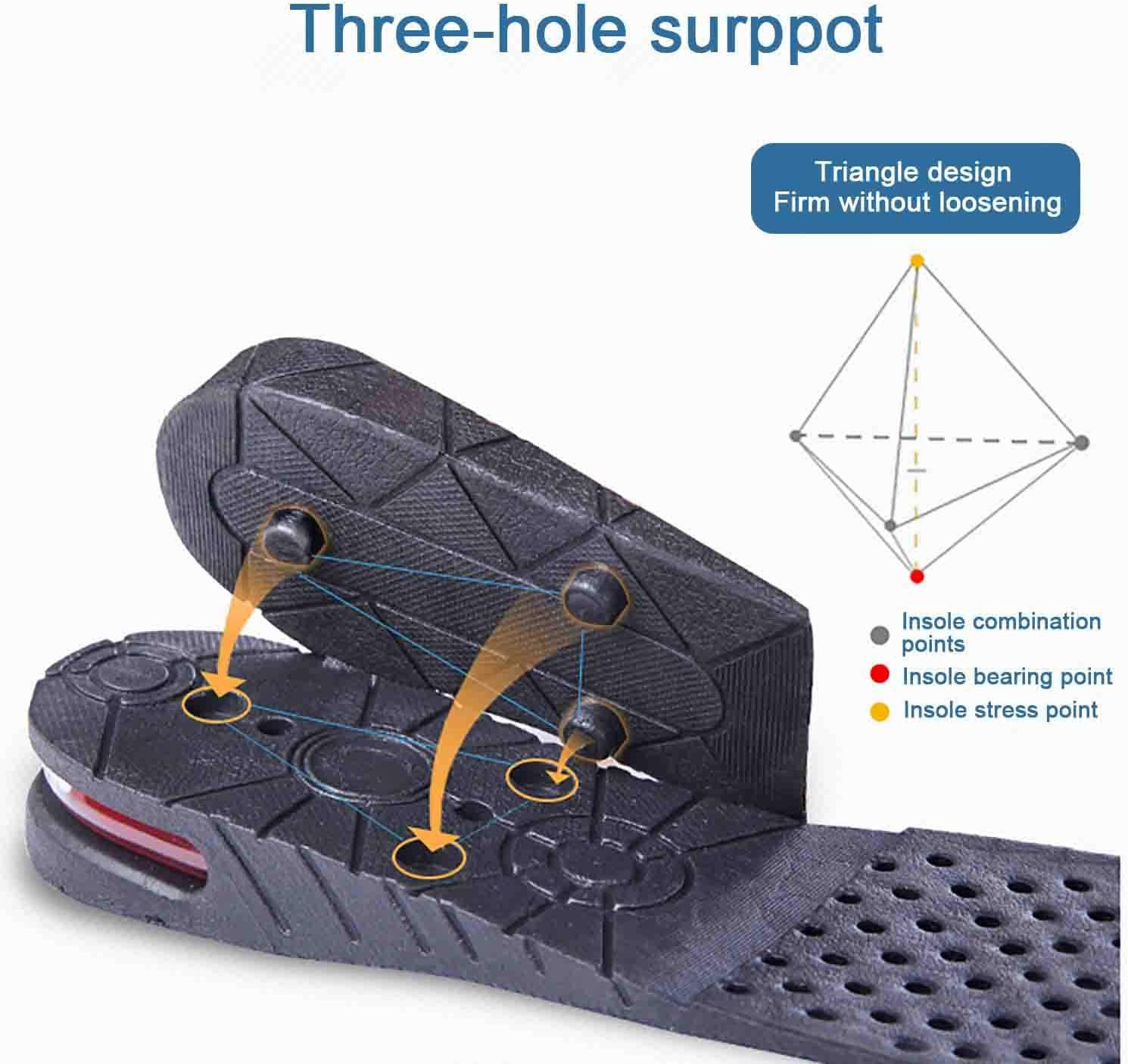 Height Increase Insoles, 2-Layer 1.5” Heel Shoe Lift Kit with Air Cushion Taller