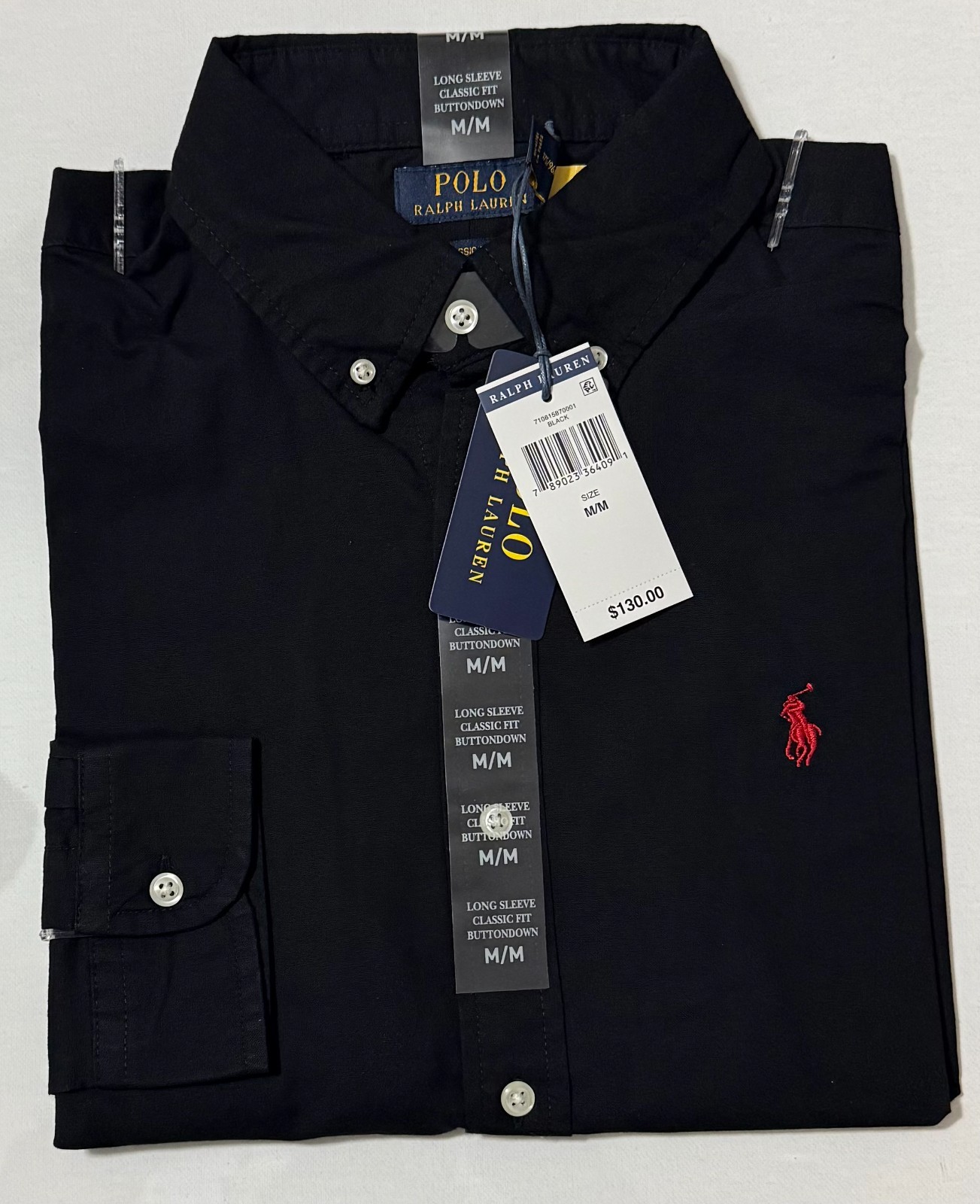 Polo Ralph Lauren Classic Fit Oxford Shirt – Black – Brand New Retail $130