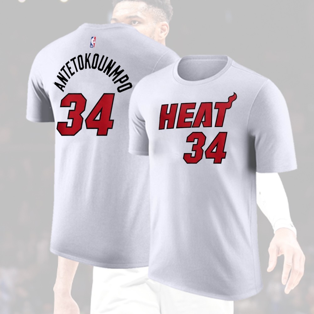 HOT – Giannis Antetokounmpo #34 Miami Team 2026 Player Name & Number S-5XL