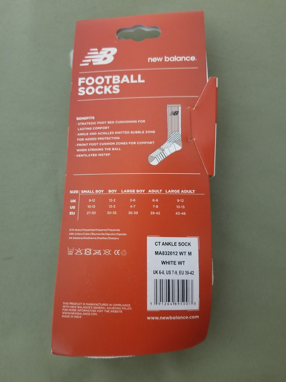 New Balance Soccer Football Crew Socks. 5 Colors To Choose.