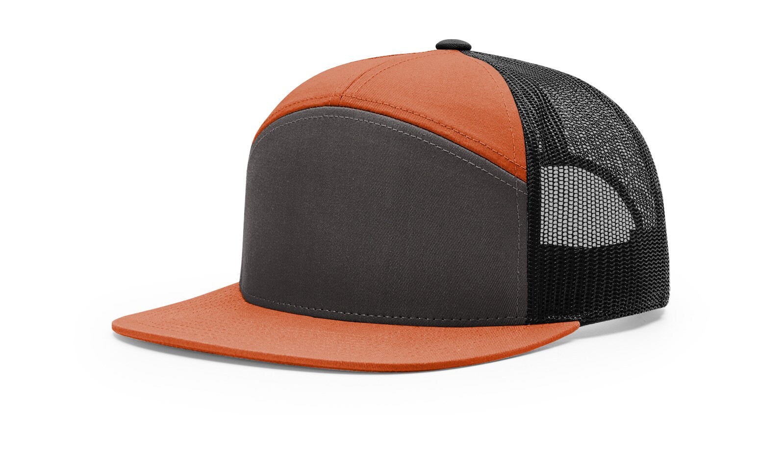 Richardson 7 Panel Trucker Hat 168 Adjustable Snapback Hi-Pro Mesh Cap OSFM