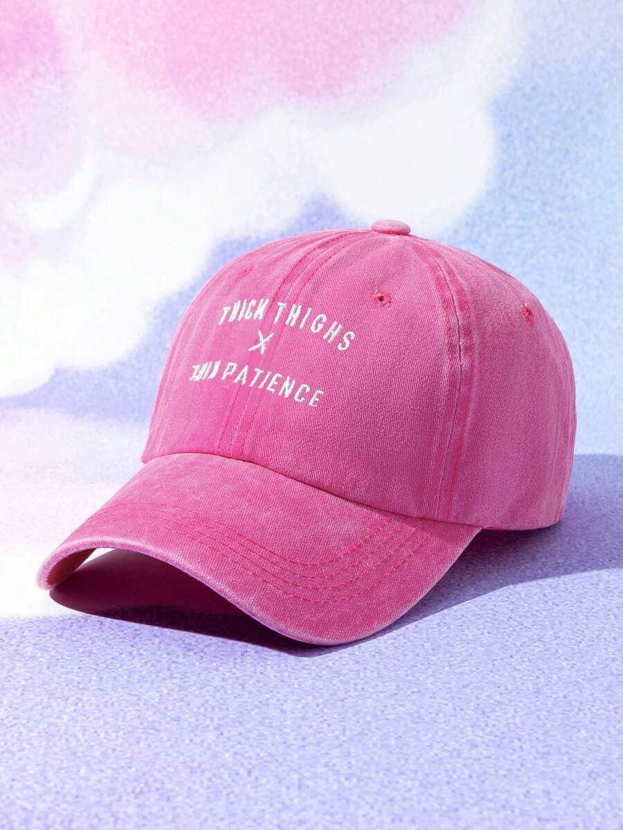Unisex Embroidered Baseball Cap Funny Letter Dad Hat Washed Adjustable Cap
