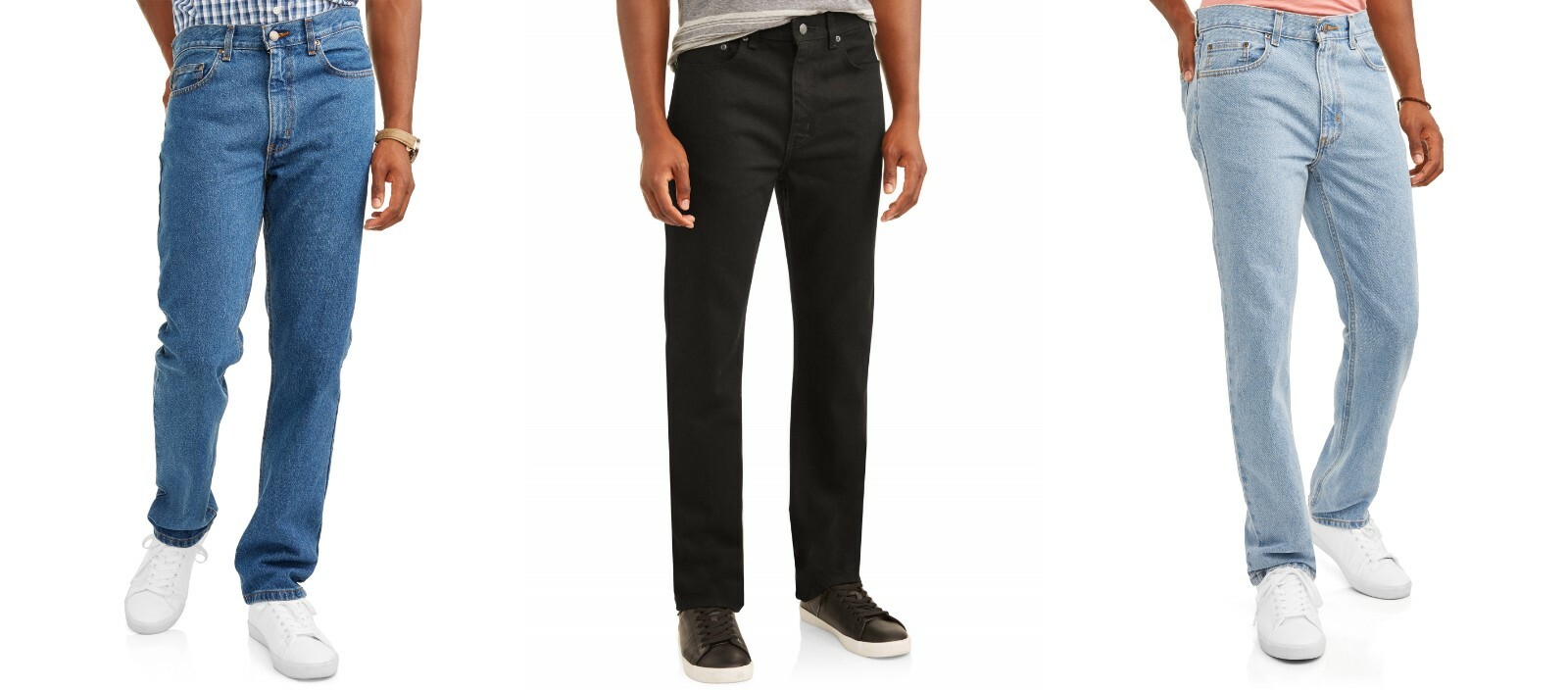 New Men’s Regular Fit Classic Jeans George 100% Cotton All Sizes Three Colors