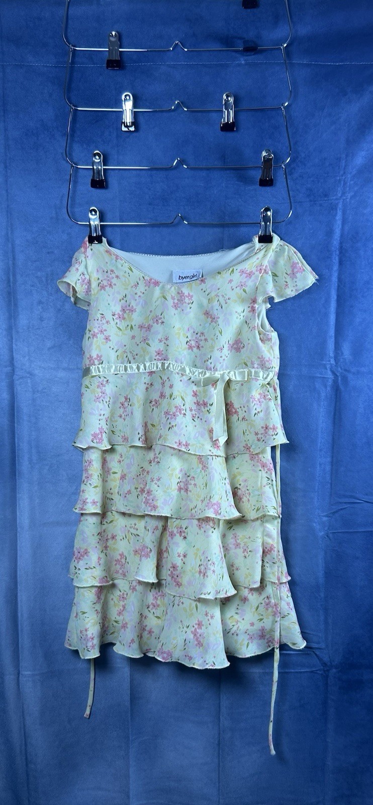 Buyer Girl Y2K 90s Girls Yellow Dress Floral Size 10