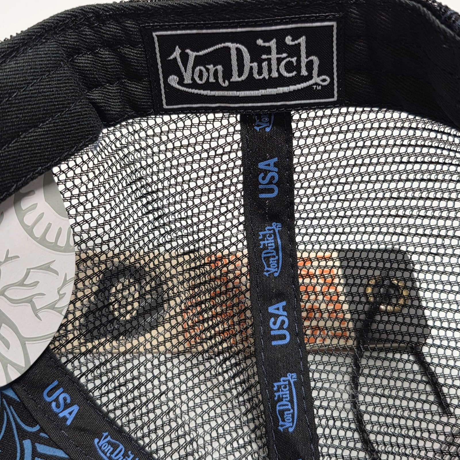Von Dutch Blue Patch Trucker Hat Mesh Snapback Cap NWT