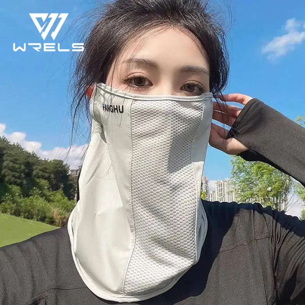 UV Sun Protection Mesh Face Mask Breathable Ear Loop Neck Gaiter