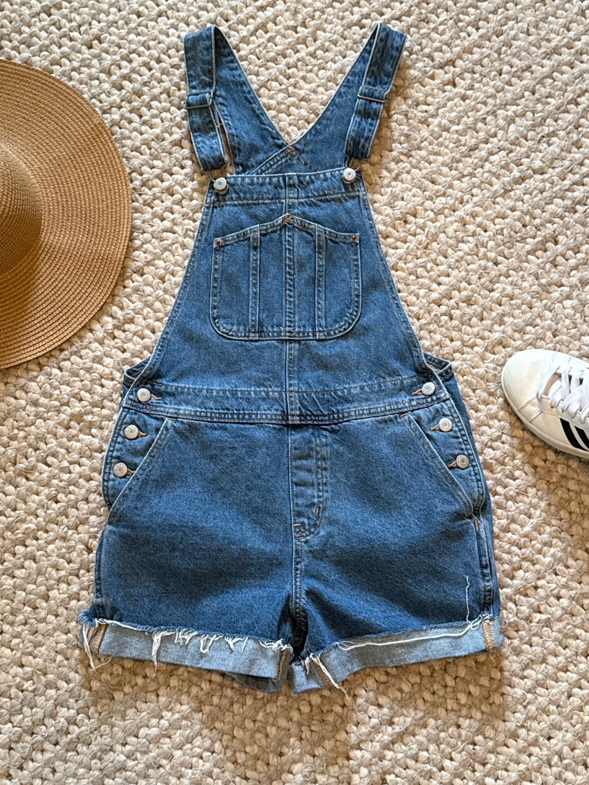 Old Navy Denim Overall Shorts Size S