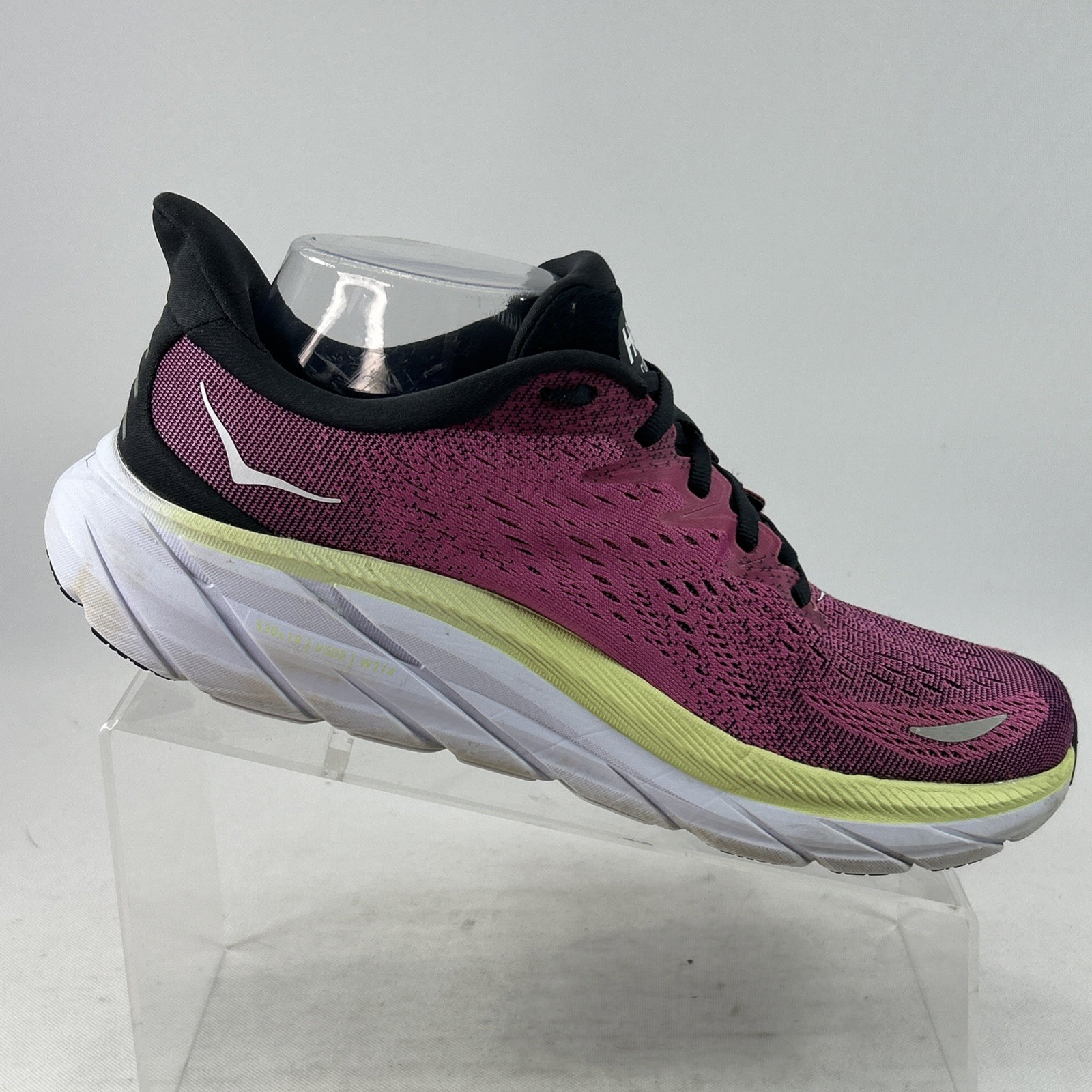 Hoka One One Clifton 8 Running Shoes Women’s Size 8.5B Ibis Rose Pink Sneakers