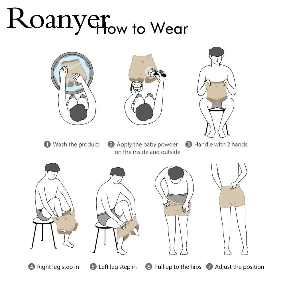Roanyer Crossdresser Silicone Hip Enhancer Thicken Super Strong butt Pants