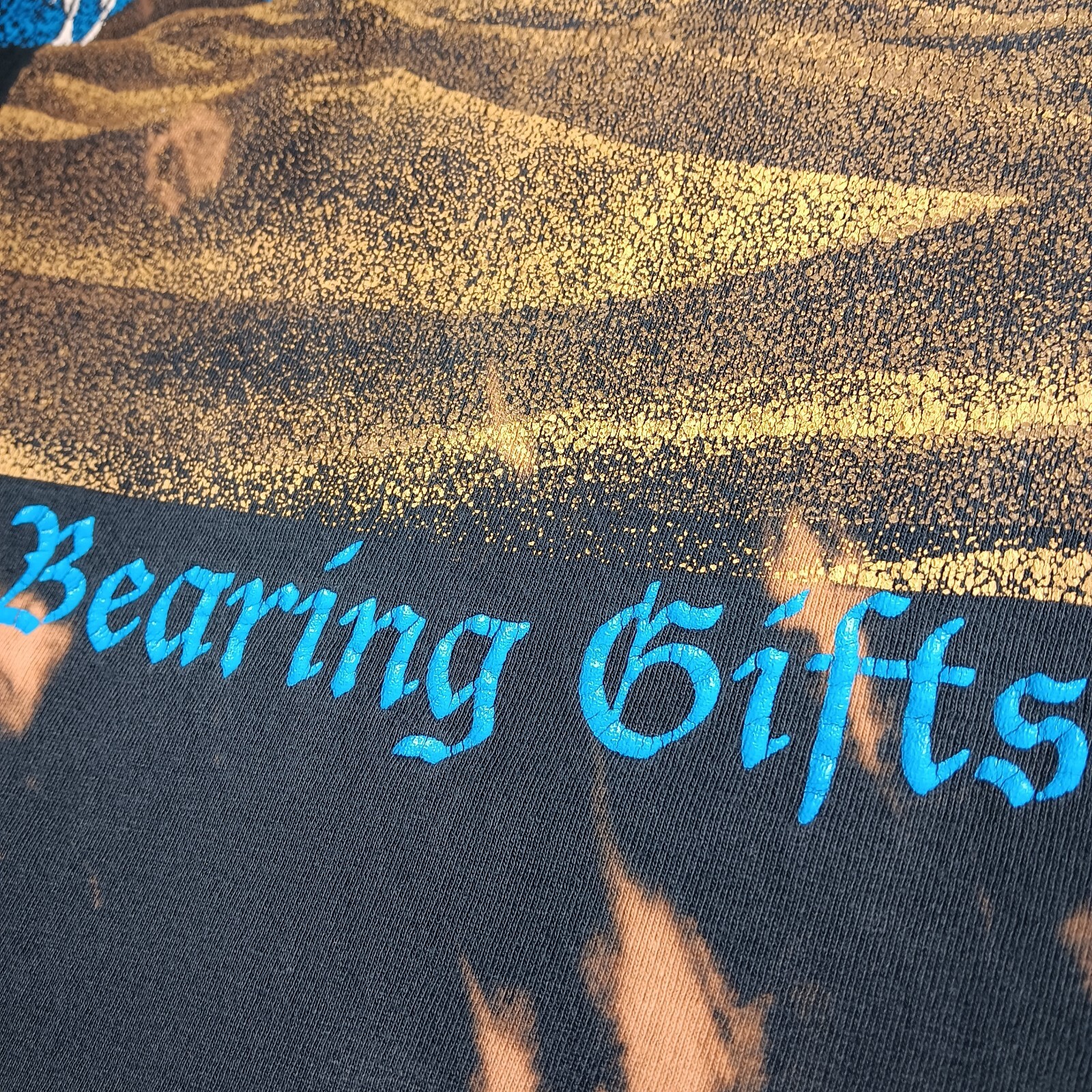 World Trade Center Pentagon 911 T Shirt Large Bleach Dye Bombers Three Wise Men