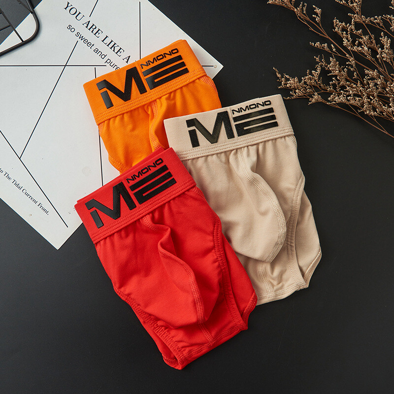 Men’s Simple Low Waist Underwear Sexy Cotton Sports Briefs 8 Colors