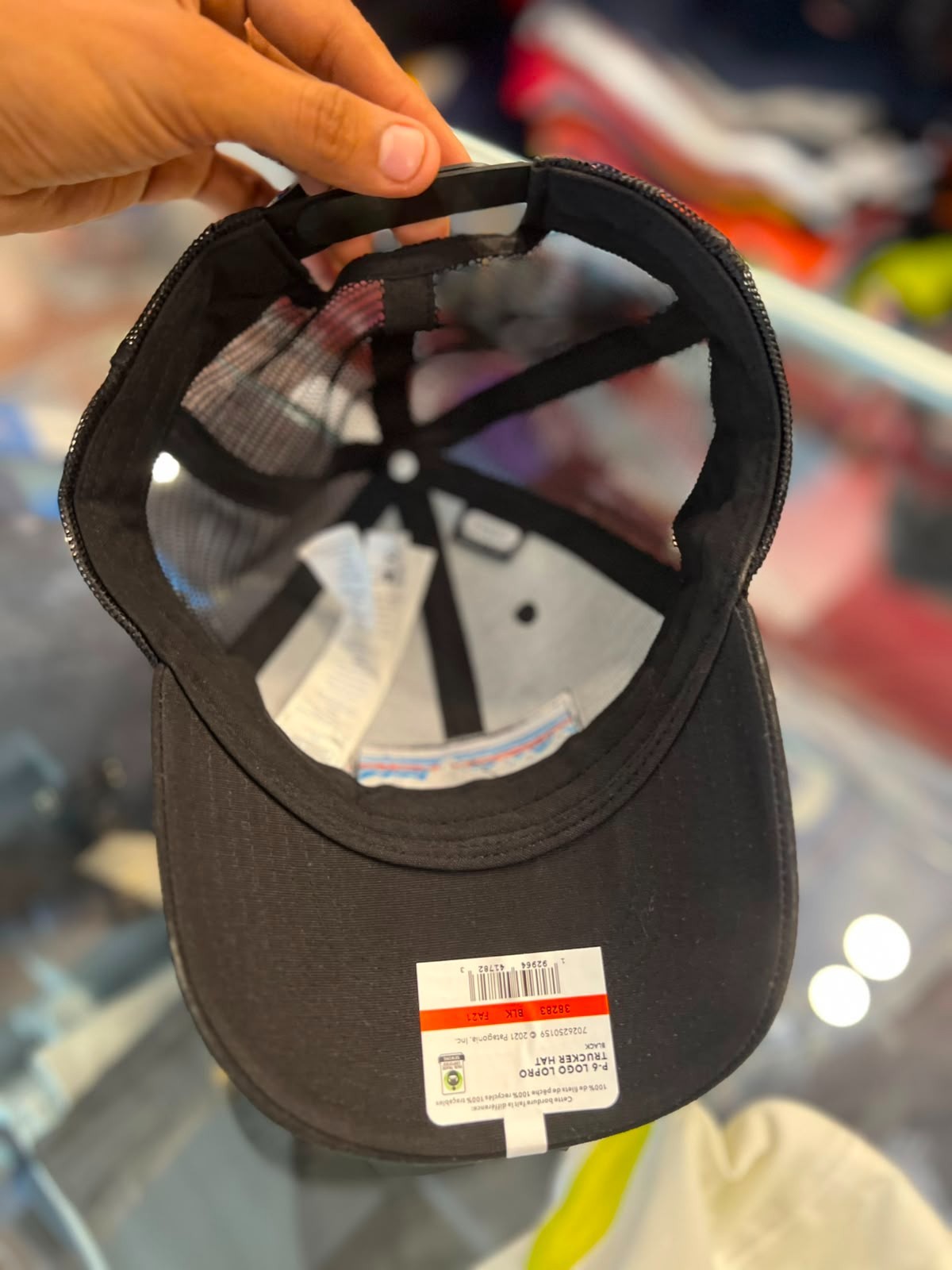 Patagonia P-6 Logo LoPro Black Trucker Cap Hat OS