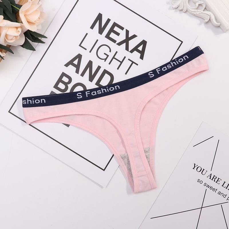 5 Pack Lot Sexy Womens Cotton Panties Thongs G-String Bikini Underwear Brief Set