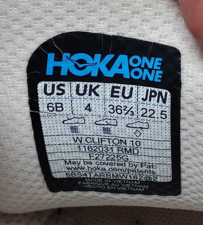 Hoka One One Clifton 10 Running Shoes Womens 6 Lace Up Comfort Sneaker