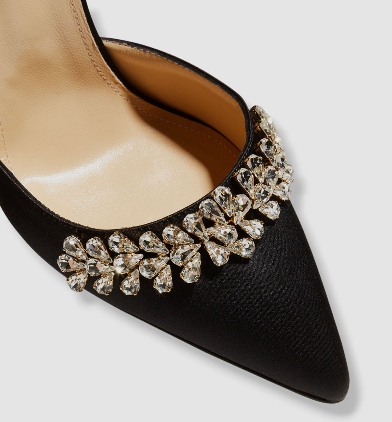 $1050 Jennifer Chamandi Women’s Black Vittorio Satin Sandal Shoes EU 40/US 10