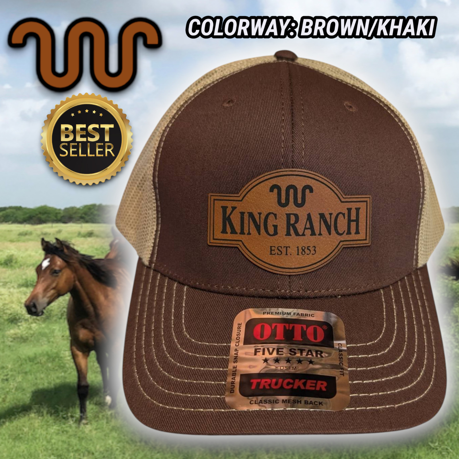 Trucker Hat Baseball Cap Snapback King Ranch Western Style 34 Color Choices