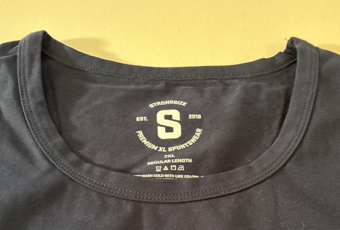 STRONGSIZE Men’s Big Tall 7XL Crew Neck T-Shirts Longer Length Navy – NWOT