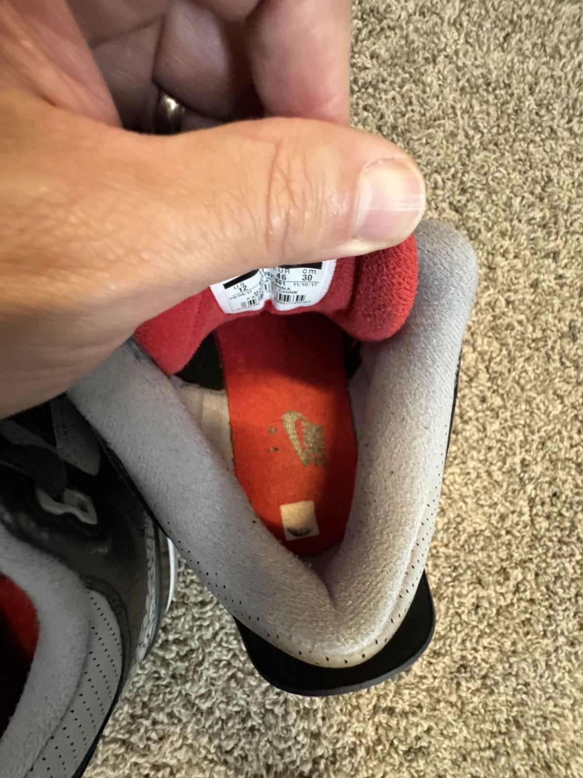 Air Jordan 3 Retro Black Cement 2018 Men’s Size 12 – Used Good Condition – OG