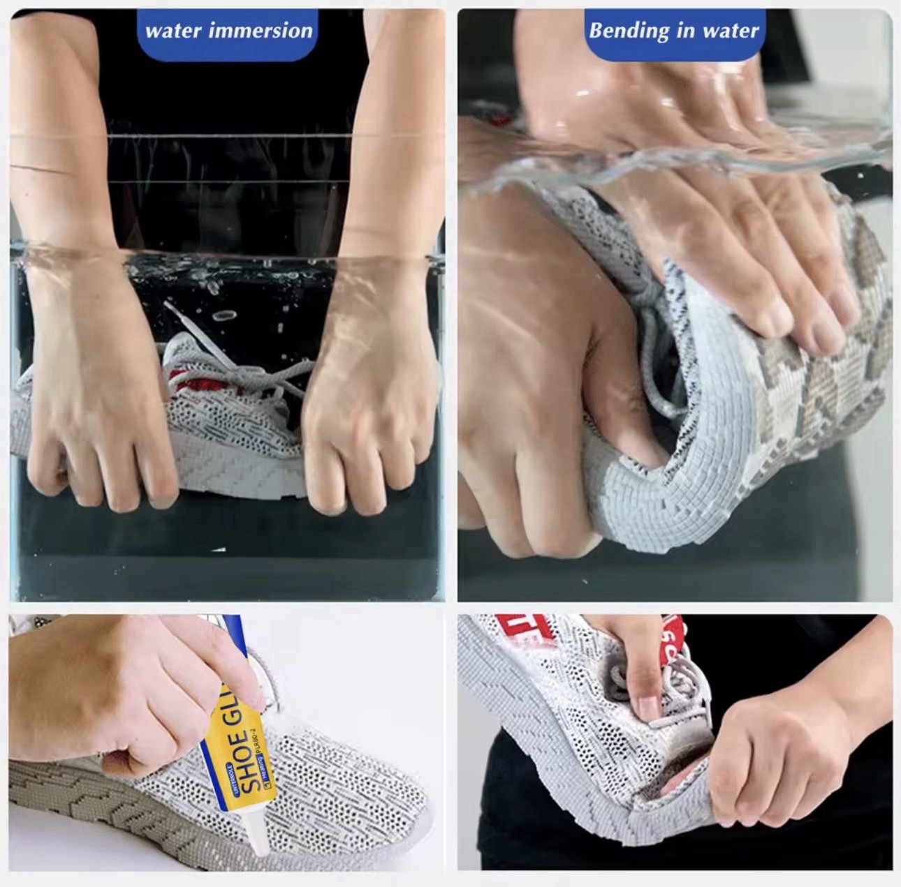 Clear Shoe Repair Adhesive Low Odor Strong Adhesive Soft Resin Shoe Glue