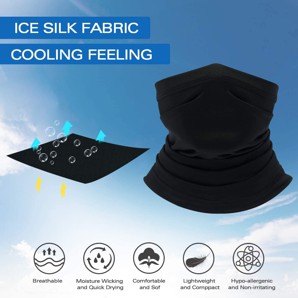 Summer Face Mask Cover Neck Gaiter Bandana Beanie Balaclava Skull Hat Tube Scarf