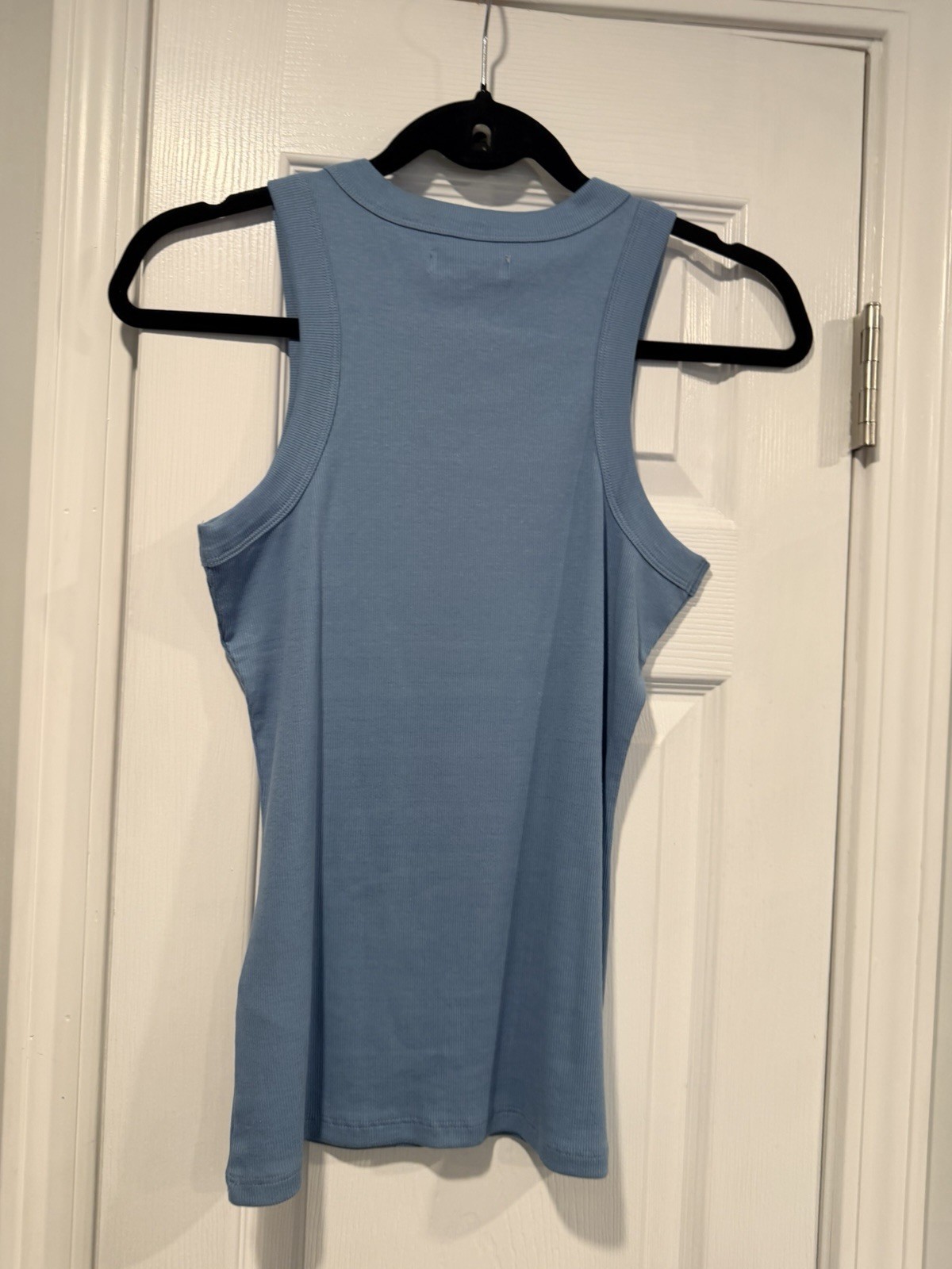 NWOT Madewell Size XS Blue Ribbed Supima Cotton Racerback Tank Top