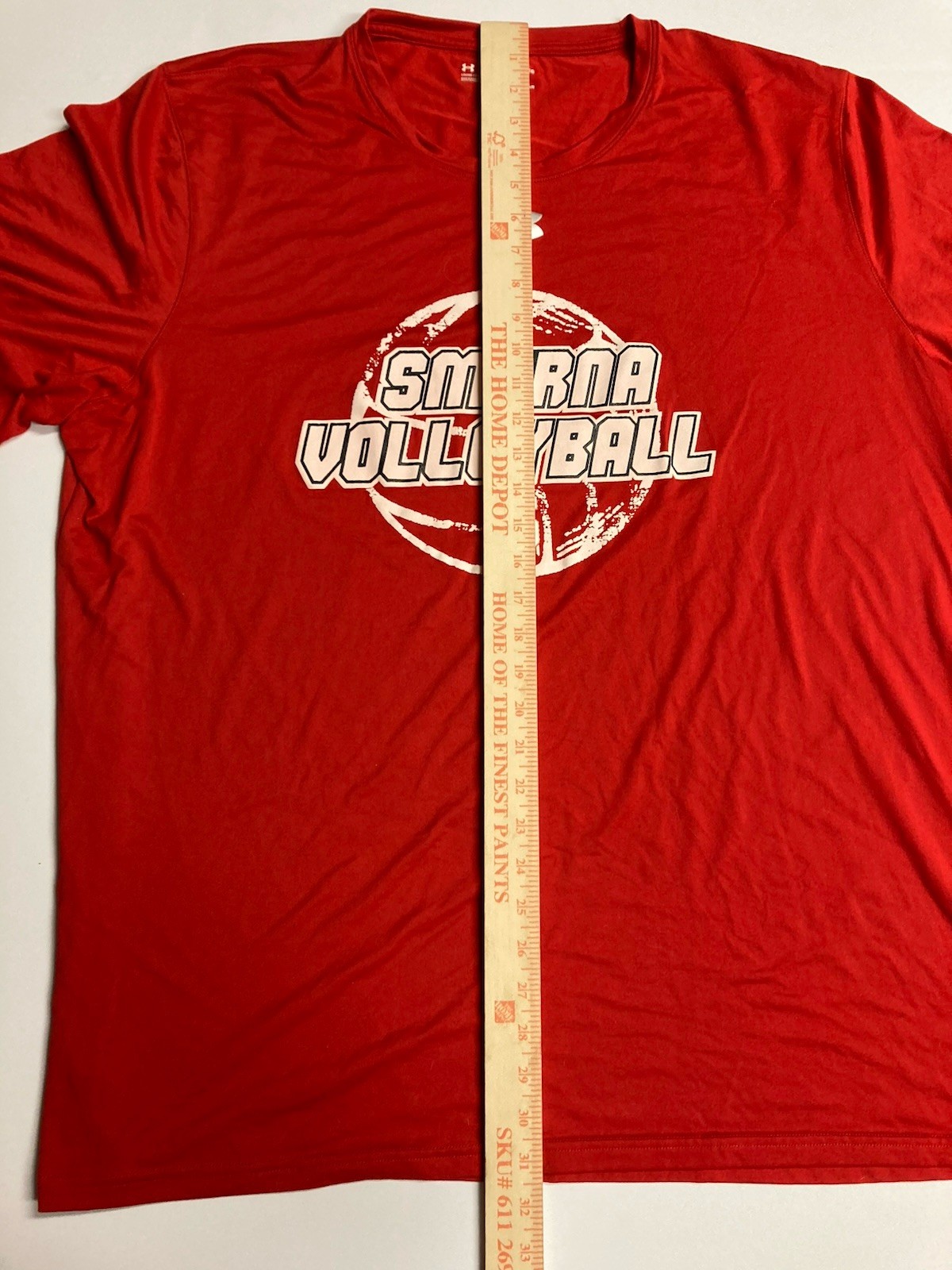 Under Armour HeatGear Men’s 2XL Loose Volleyball Red Crew Neck Graphic Tee