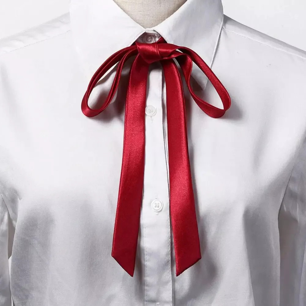 Satin Bow Tie Gambler Western Cowboy Necktie Ribbon for School Uniform Wedding