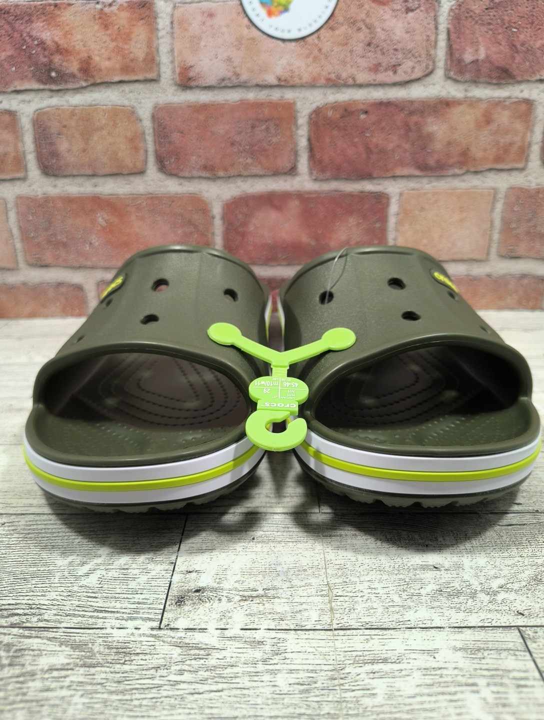 Crocs Bayaband Slide Sandals Men’s Size 11 Army Green 205392-309 NWT