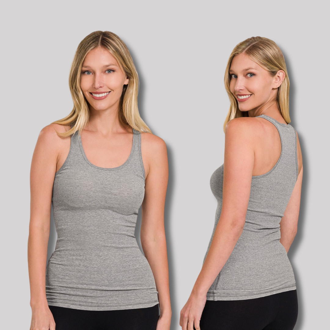 Women’s Stretchy Soft Thin Cotton Ribbed Knit Racerback Tank Top Zenana S-XL