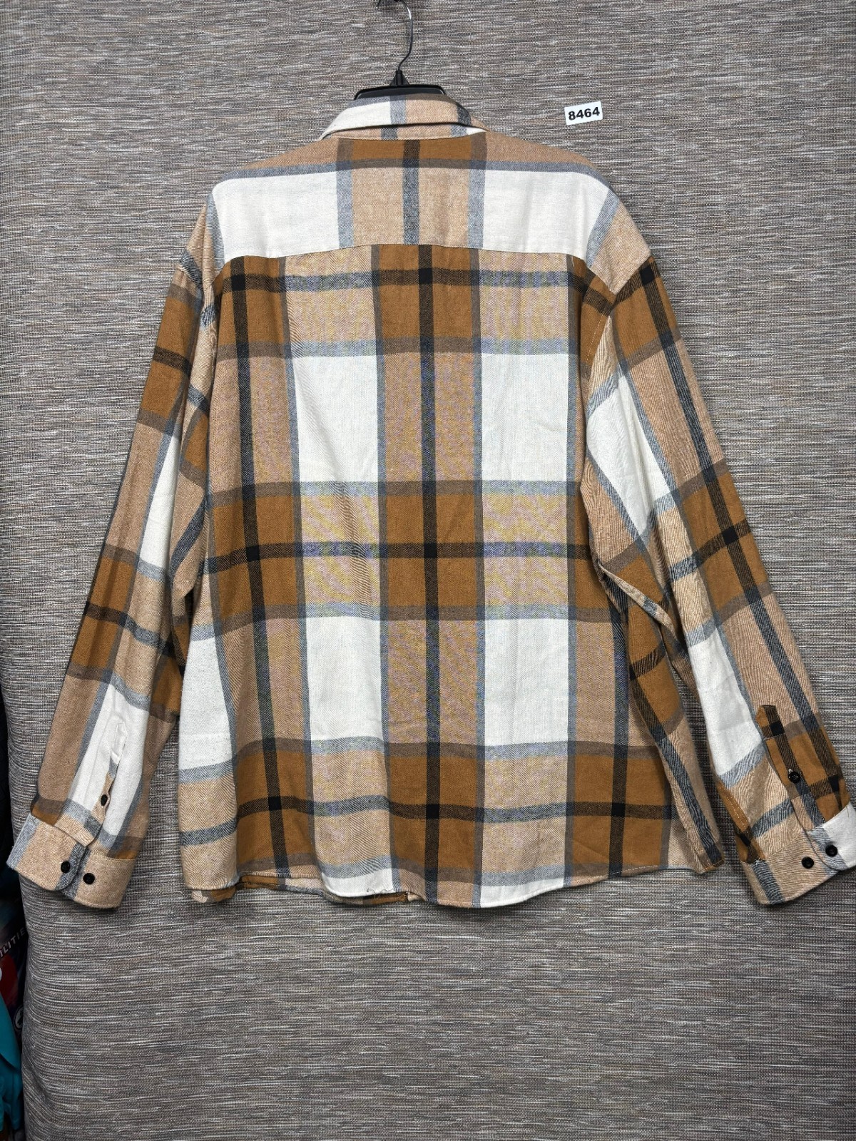 VTG Y2K Phat Farm Plaid Button Down Shirt Mens Sz 4XL Beige White Street Hip Hop