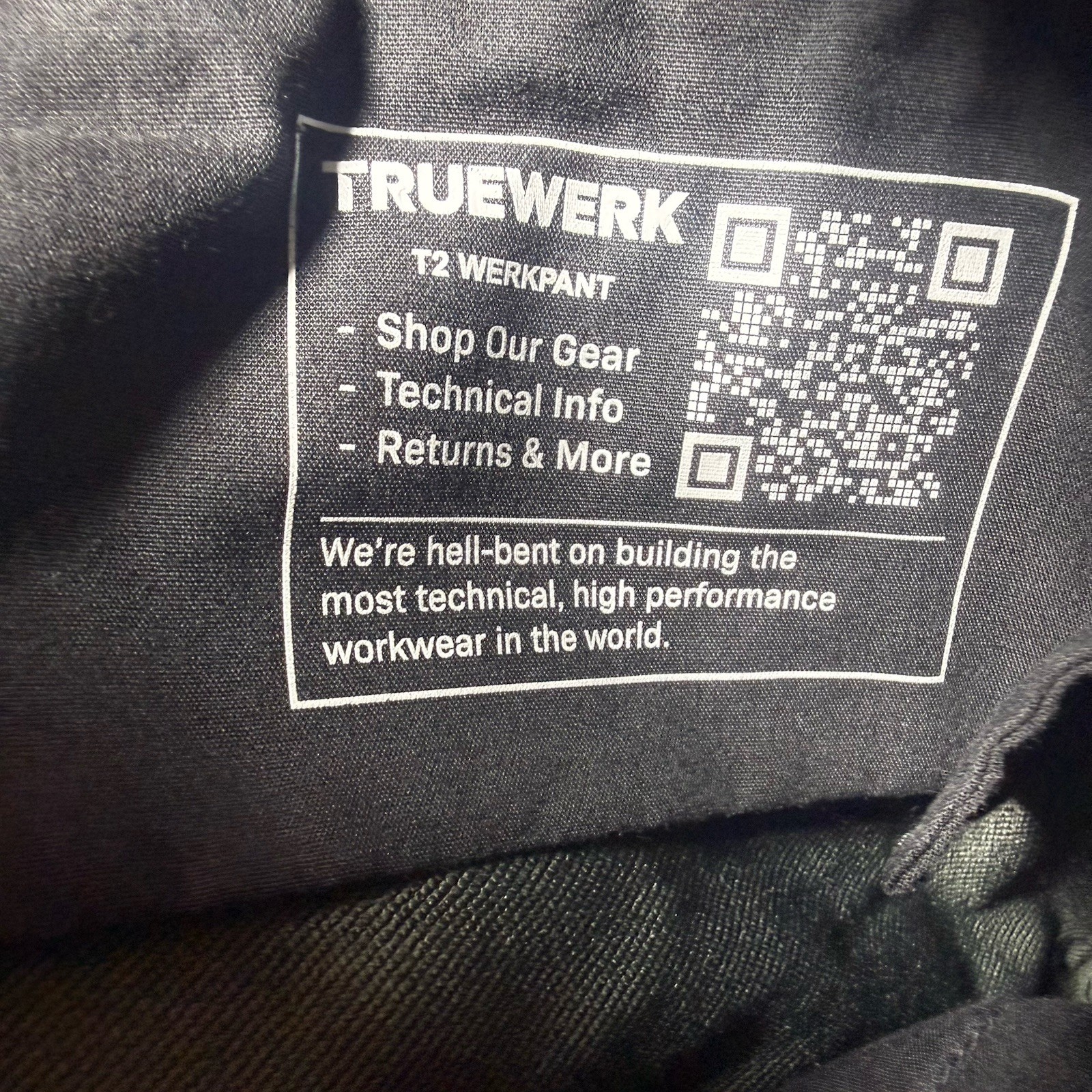 Truewerk T2 Werk Pant Mens 34×34 Black Cargo Utility Workwear EUC