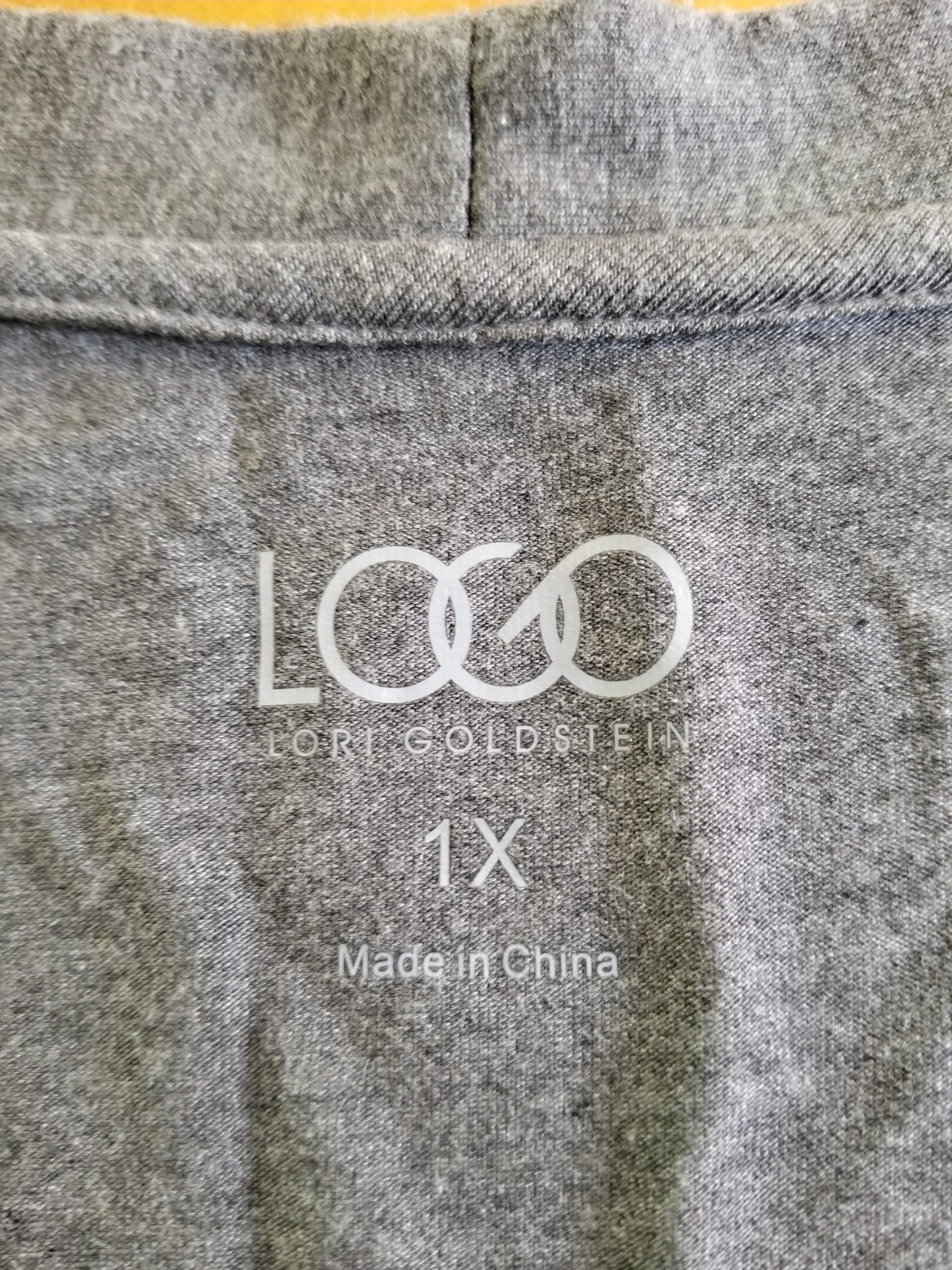 LOGO Lori Goldstein V-Neck Button Front Sharkbite Vest, Gray, Women’s Plus Size