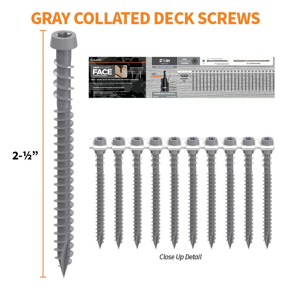 CAMO #10 x 2-1/2-in Composite Deck Screws 1000 -Per Box|14471